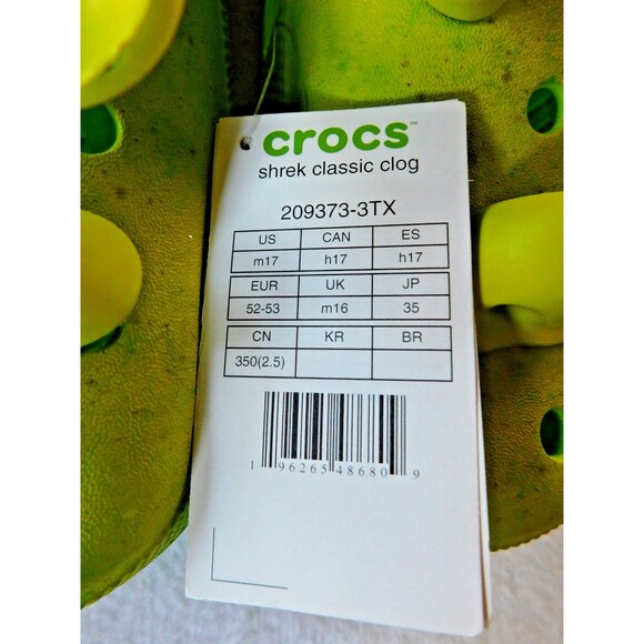 DreamWorks Crocs Classic Clog “ Shrek Green Lime ” Mens Size 17  Womens Size 15 main image 12